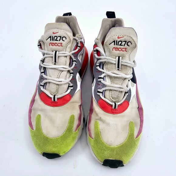 Nike Air Max 270 React Women's 7.5 White Mukti CZ9351-100 Athletic Shoes - Picture 2 of 10